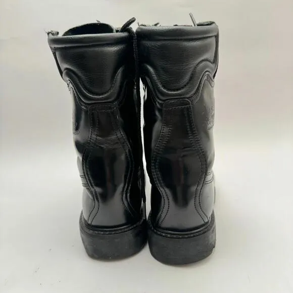 All American Boot MFG Men's 5W (Fits Women's ~8.5) Leather Center Zip Steel Toe
