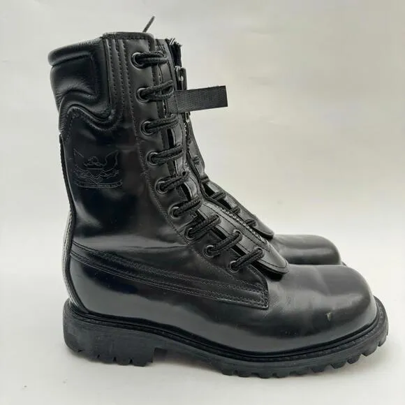 All American Boot MFG Men's 5W (Fits Women's ~8.5) Leather Center Zip Steel Toe