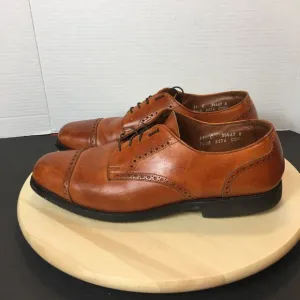 Allen Edmonds Benton 3448 Cap Toe Oxford Shoes Mens 11C Cognac Leather Vibram