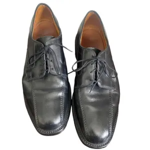 Allen Edmonds Black Dress Shoes 11 D Leather Cap Toe Oxford Hillcrest Laces JN23