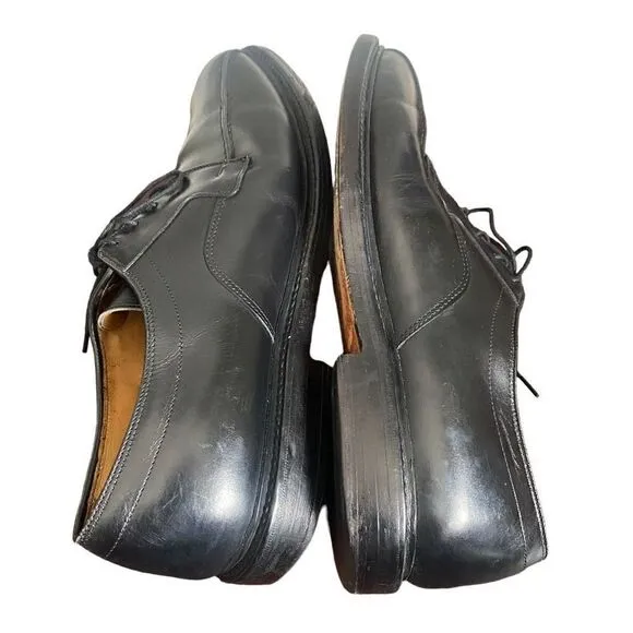 Allen Edmonds Black Dress Shoes 11 D Leather Cap Toe Oxford Hillcrest Laces JN23