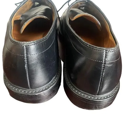 Allen Edmonds Black Dress Shoes 11 D Leather Cap Toe Oxford Hillcrest Laces JN23
