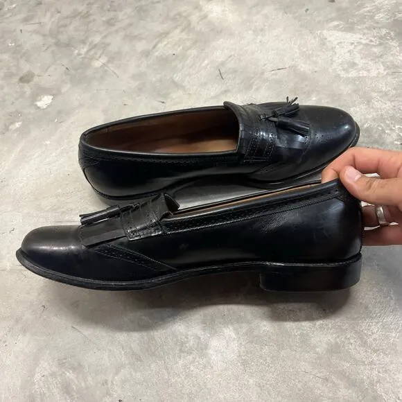 Allen Edmonds Bridgeton USA Black Slip On Loafer Tassel Dress Shoes - Men's 13D