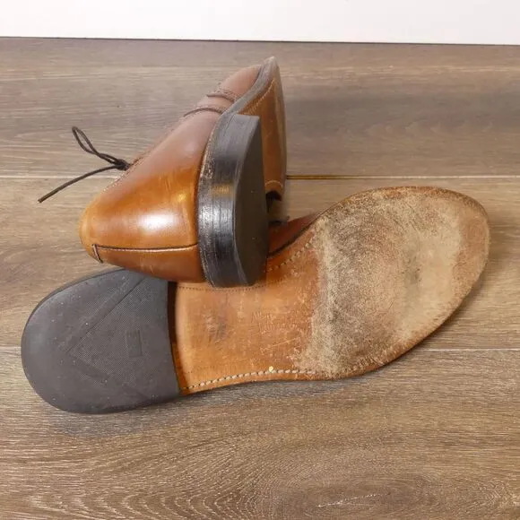 Allen Edmonds Chester Wingtip Oxford Shoes Walnut Brown‎ Leather Men's 14B