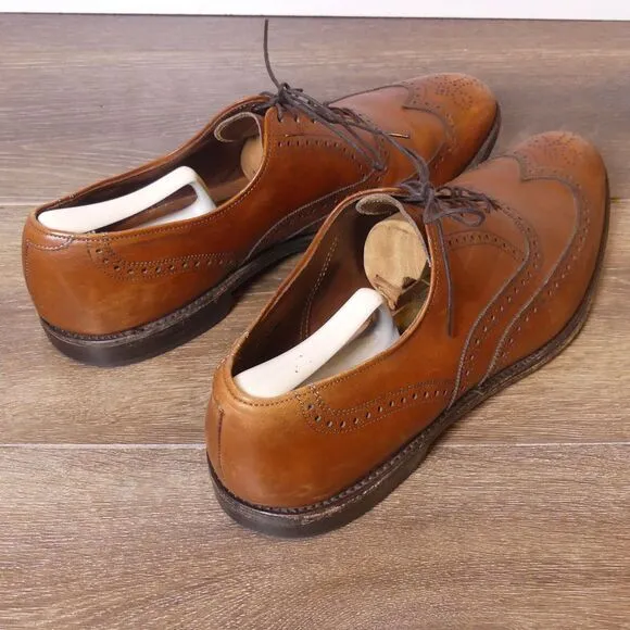 Allen Edmonds Chester Wingtip Oxford Shoes Walnut Brown‎ Leather Men's 14B