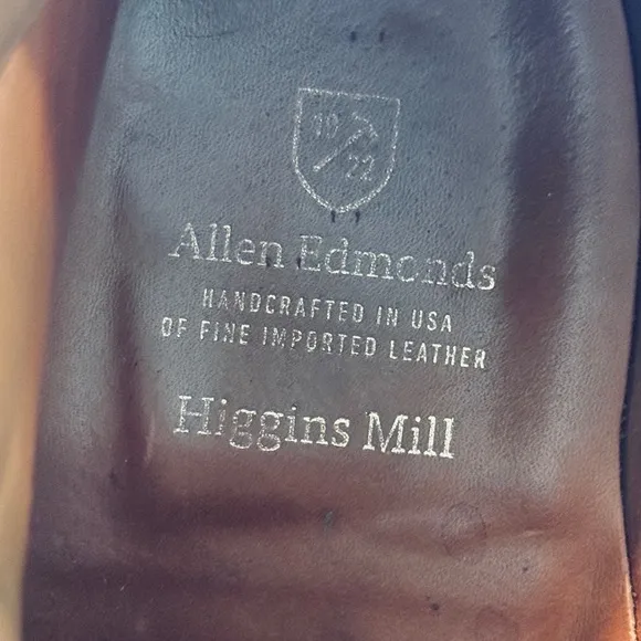 Allen Edmonds Higgins Mill Boots Men 10 D Black Handcrafted Leather Dainite Sole