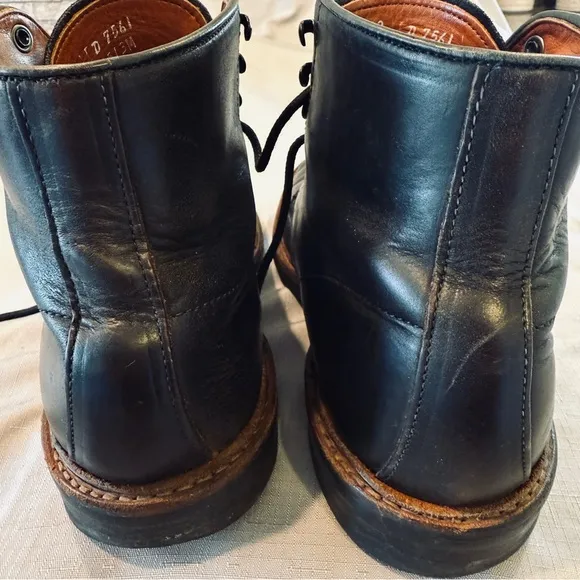Allen Edmonds Higgins Mill Boots Men 10 D Black Handcrafted Leather Dainite Sole
