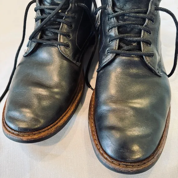 Allen Edmonds Higgins Mill Boots Men 10 D Black Handcrafted Leather Dainite Sole