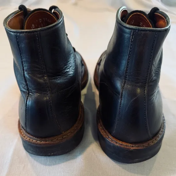 Allen Edmonds Higgins Mill Boots Men 10 D Black Handcrafted Leather Dainite Sole
