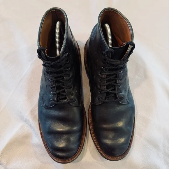 Allen Edmonds Higgins Mill Boots Men 10 D Black Handcrafted Leather Dainite Sole
