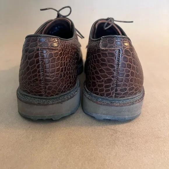 Allen Edmonds Honors Collection Haskell Brown Leather Golf Non Spike Shoes 9D