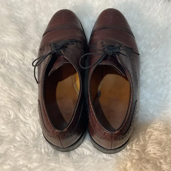 Allen Edmonds Lexington 5171 Cap Toe Burgundy Ox Blood Oxford Shoes Size 11 C