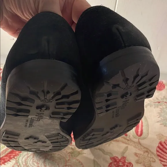 Allen Edmonds Lucca Black Suede and Silver Hoersebit Slip-On Loafers