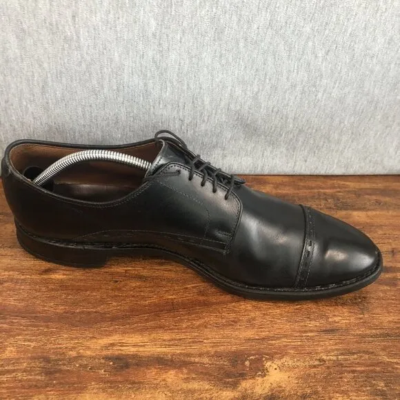 Allen Edmonds Madison Ave Mens Size 12 D Oxford Black Leather Cap Toe Shoes