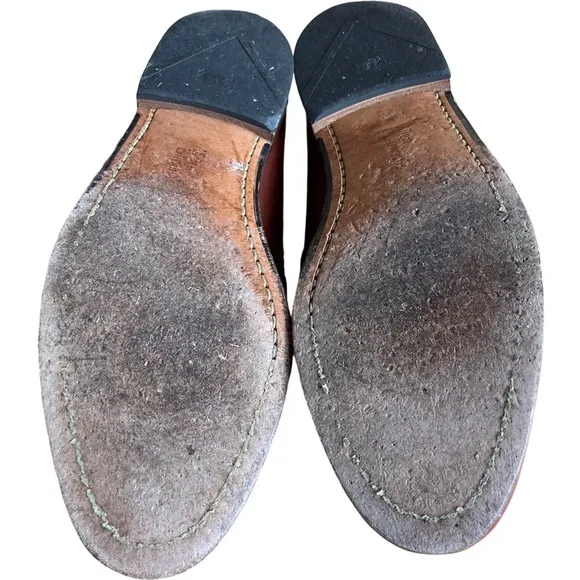 Allen Edmonds Maxfield Tassel Brown Leather Loafers slip ons size 10 D