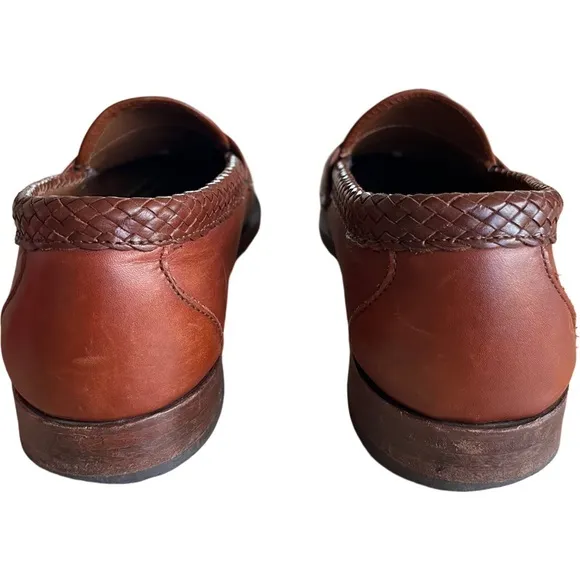 Allen Edmonds Maxfield Tassel Brown Leather Loafers slip ons size 10 D
