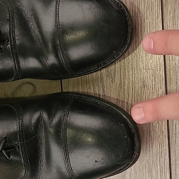 ALLEN EDMONDS Park Avenue Black Leather Cap‎ Toe Sz 10 EEE Mens Dress Shoes