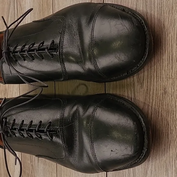 ALLEN EDMONDS Park Avenue Black Leather Cap‎ Toe Sz 10 EEE Mens Dress Shoes