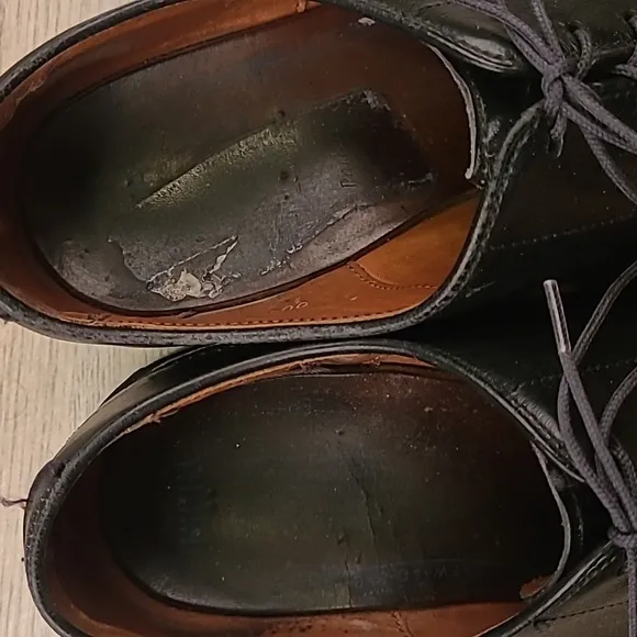 ALLEN EDMONDS Park Avenue Black Leather Cap‎ Toe Sz 10 EEE Mens Dress Shoes