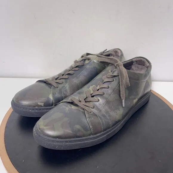 Allen Edmonds Shoes Men 12 D Canal Court Sneaker Green Camo Casual Camouflage