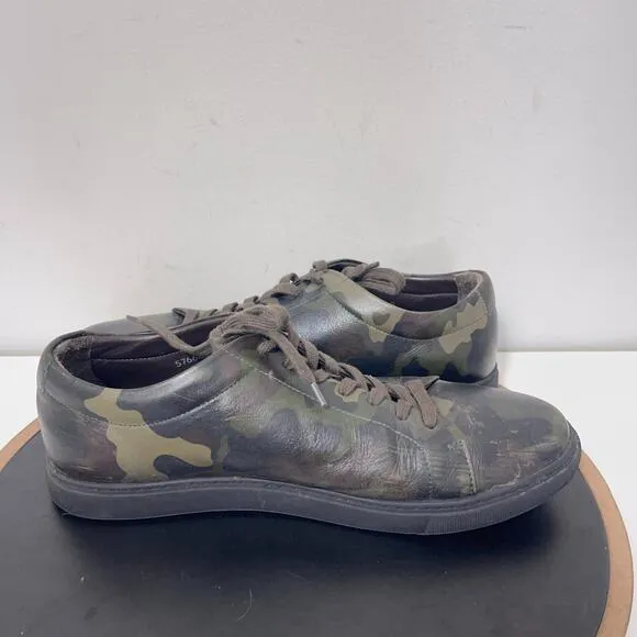 Allen Edmonds Shoes Men 12 D Canal Court Sneaker Green Camo Casual Camouflage