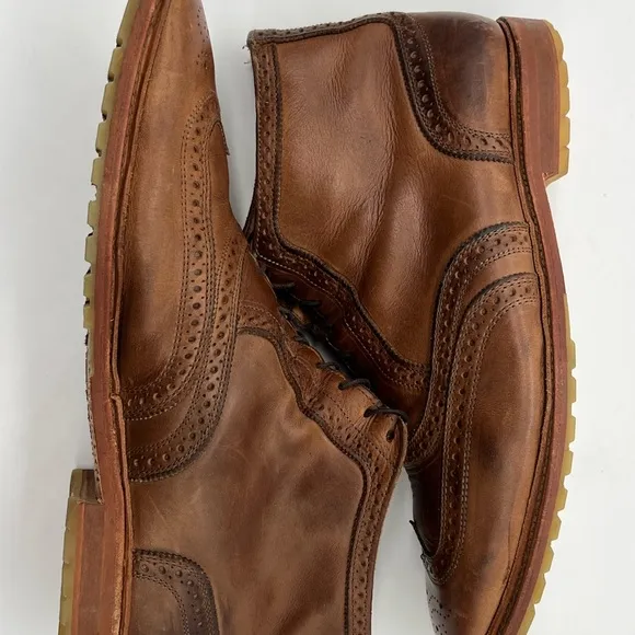 Allen Edmonds Stirling Men’s Size 13D Wingtip Brogue Oxford Lace up Boots.