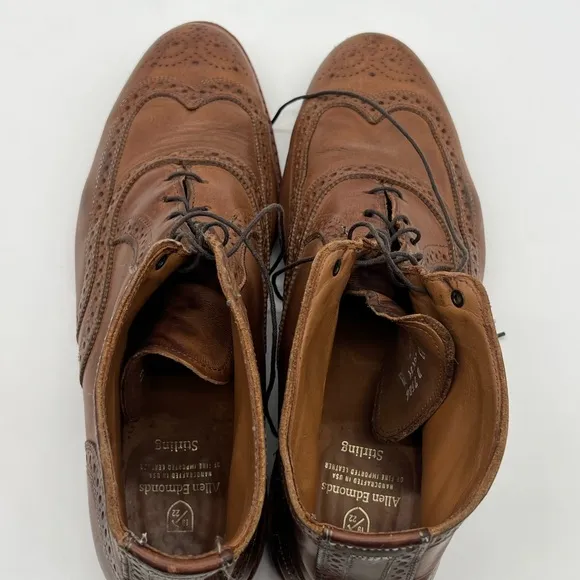 Allen Edmonds Stirling Men’s Size 13D Wingtip Brogue Oxford Lace up Boots.