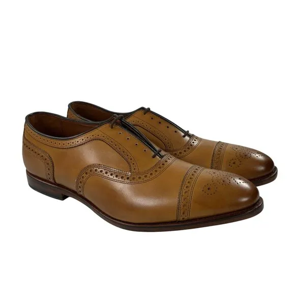 Allen Edmonds Strand Oxford Dress Shoes Mens 15 D Cap Toe Brogue Walnut NEW