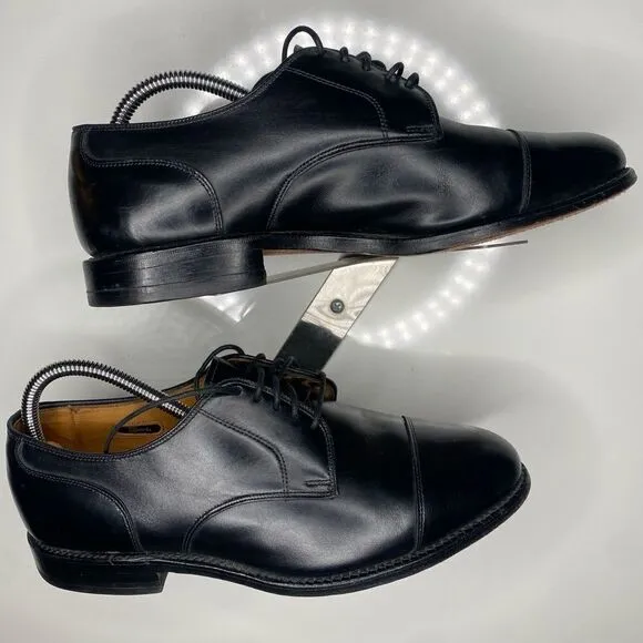 Allen Edmonds Margate Cap Toe Black Leather Shoes Made in USA Mens 8EEE Shoes