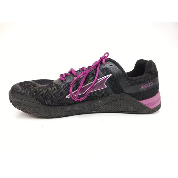 Altra HiiT XT Black Purple Training Shoes Low Top Lace Up Womens Size 9
