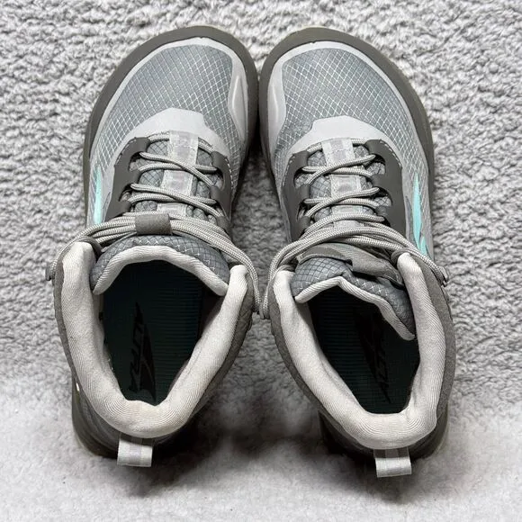Altra Lone Peak All-Weather Mid Womens Size 6 Hiking Shoes Sneakers Gray Green