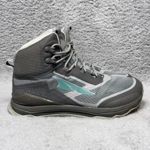 Altra Lone Peak All-Weather Mid Womens Size 6 Hiking Shoes Sneakers Gray Green