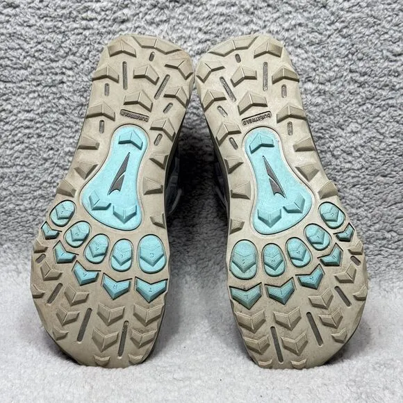 Altra Lone Peak All-Weather Mid Womens Size 6 Hiking Shoes Sneakers Gray Green