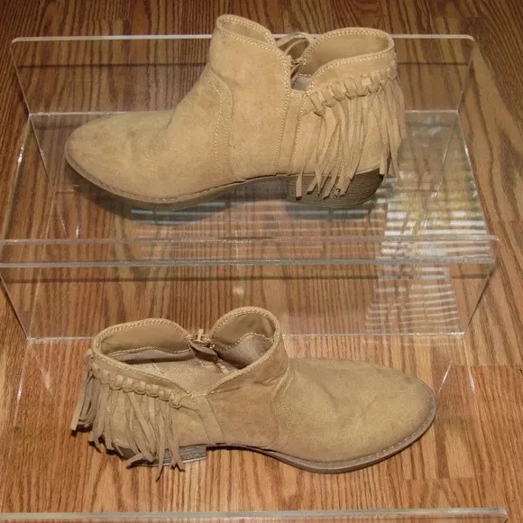AMERICAN EAGLE Fringe Ankle Booties Boots Size 6.5