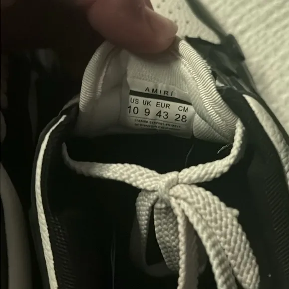Amiri Black and White Men's Sneakers