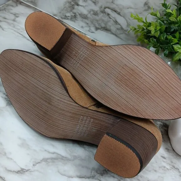 ANTHROPOLOGIE SILENT D Bichon Cut-Out Ankle Boots Women Tan Suede Sz 41 Leather