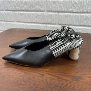 Antolina Women's Dalis Pointed-Toe Pumps Black White Worn Once 36