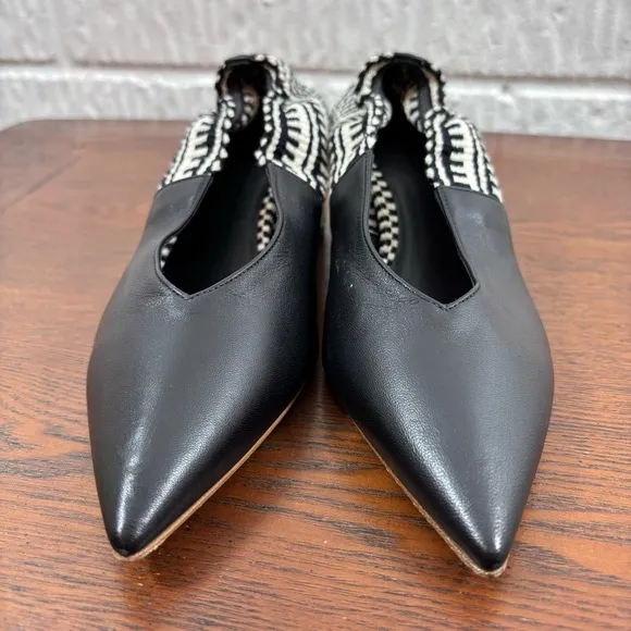 Antolina Women's Dalis Pointed-Toe Pumps Black White Worn Once 36