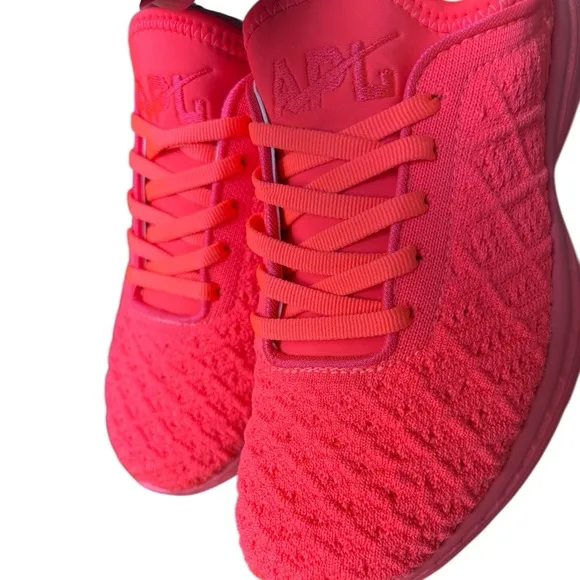 APL Techloom Phantom Running Sneaker Impulse Red Knit Slip On Size 5.5