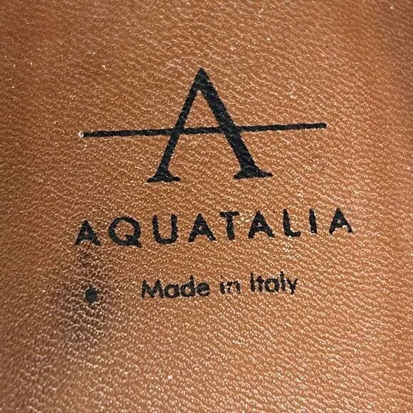 Aquatalia Black Full Leather Ballet Flats Made in Italy Classic Shoes Women's 8