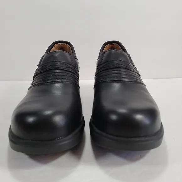 Ariat Black Leather Steel Toe Safety Clog Shoes Women's Size 5.5