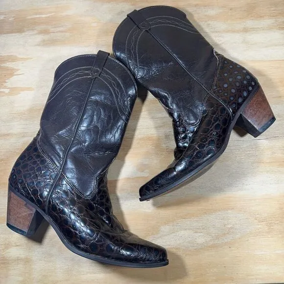 Ariat Dark Brown Cowboy Boots Women’s Size 7.5