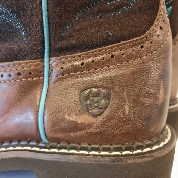 Ariat Fatbaby Heritage Dapper Western Boots Brown Leather 10016238 Women Sz 6.5B