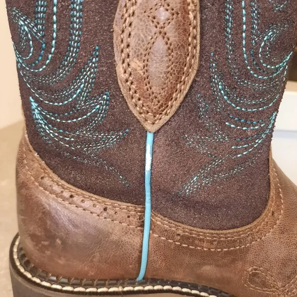 Ariat Fatbaby Heritage Dapper Western Boots Brown Leather 10016238 Women Sz 6.5B