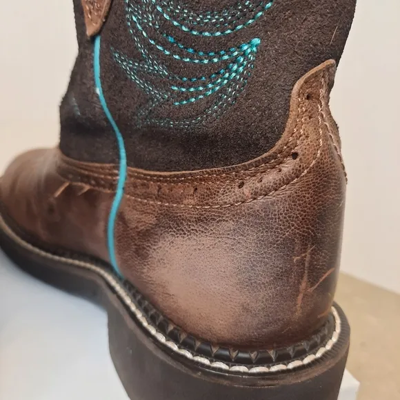 Ariat Fatbaby Heritage Dapper Western Boots Brown Leather 10016238 Women Sz 6.5B