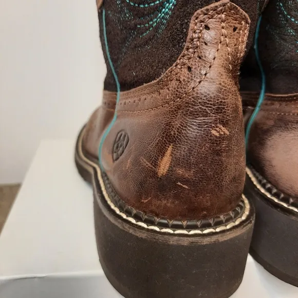 Ariat Fatbaby Heritage Dapper Western Boots Brown Leather 10016238 Women Sz 6.5B