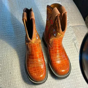 ARIAT FATBABY LEATHER BOOTS SIZE SIX
