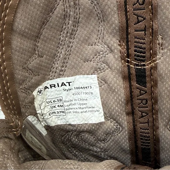 Ariat Hybrid Rancher VentTek 360 Tooled Leather USA Flag Cowboy Boots Size 6.5B
