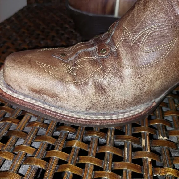 Ariat Legend Spirit Western Brown Leather Boots Crosses Women Sz 7 B