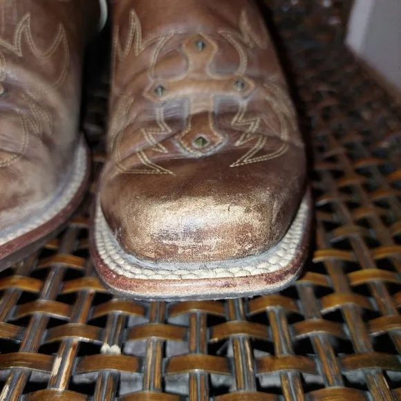 Ariat Legend Spirit Western Brown Leather Boots Crosses Women Sz 7 B